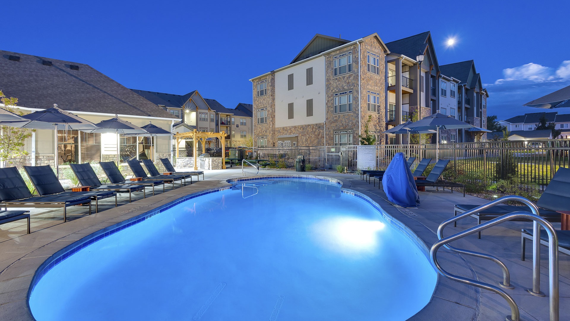 Pool Deck at Night