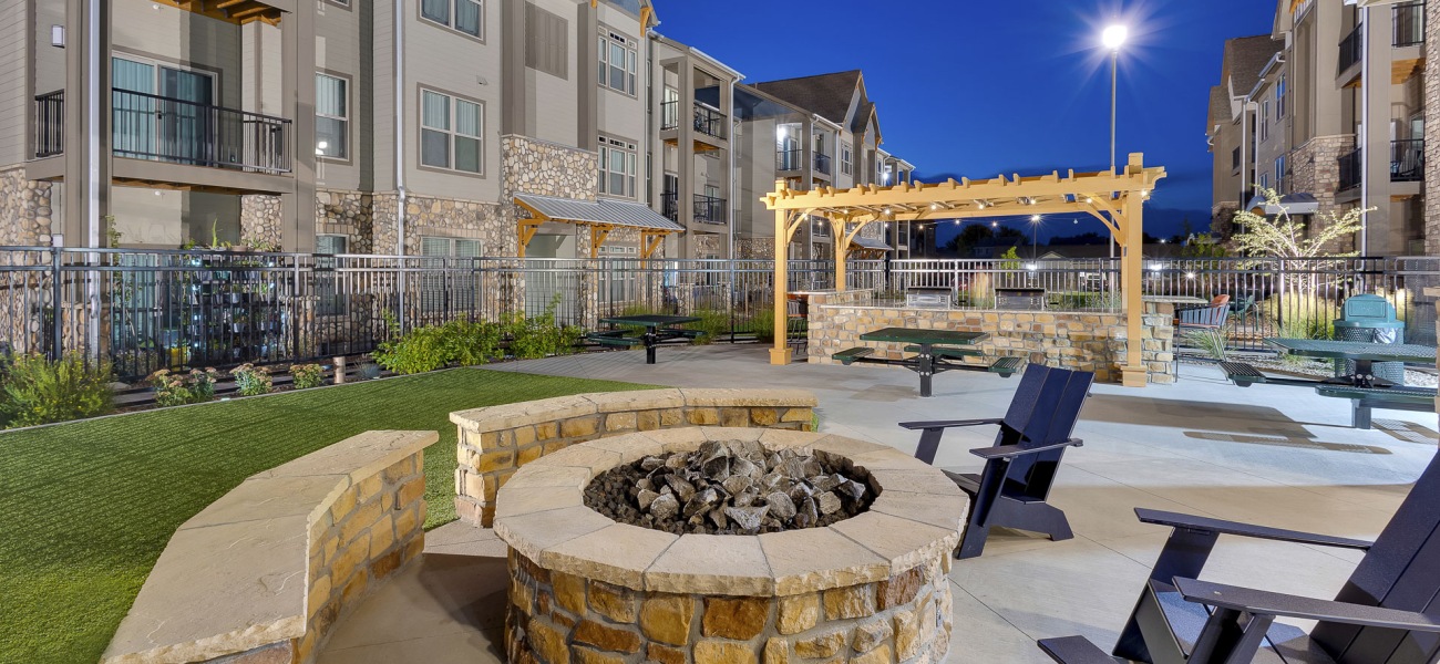 Outdoor fireside lounge Outdoor fireside lounge