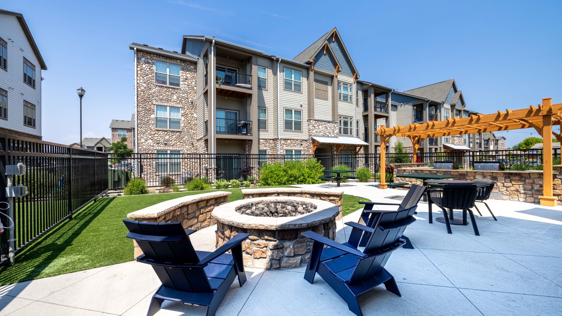 Inviting Fireplace and Outdoor Rec Areas