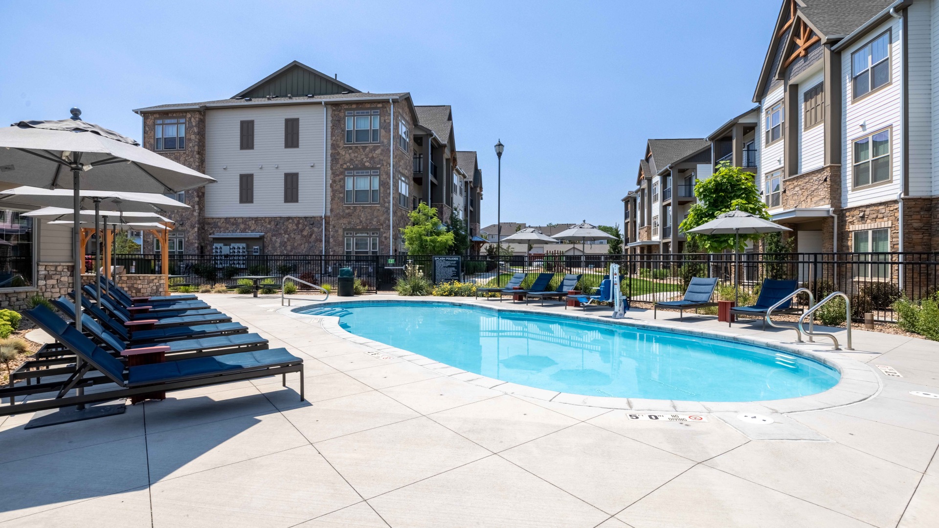 Resort Style Pool with Lounge Areas