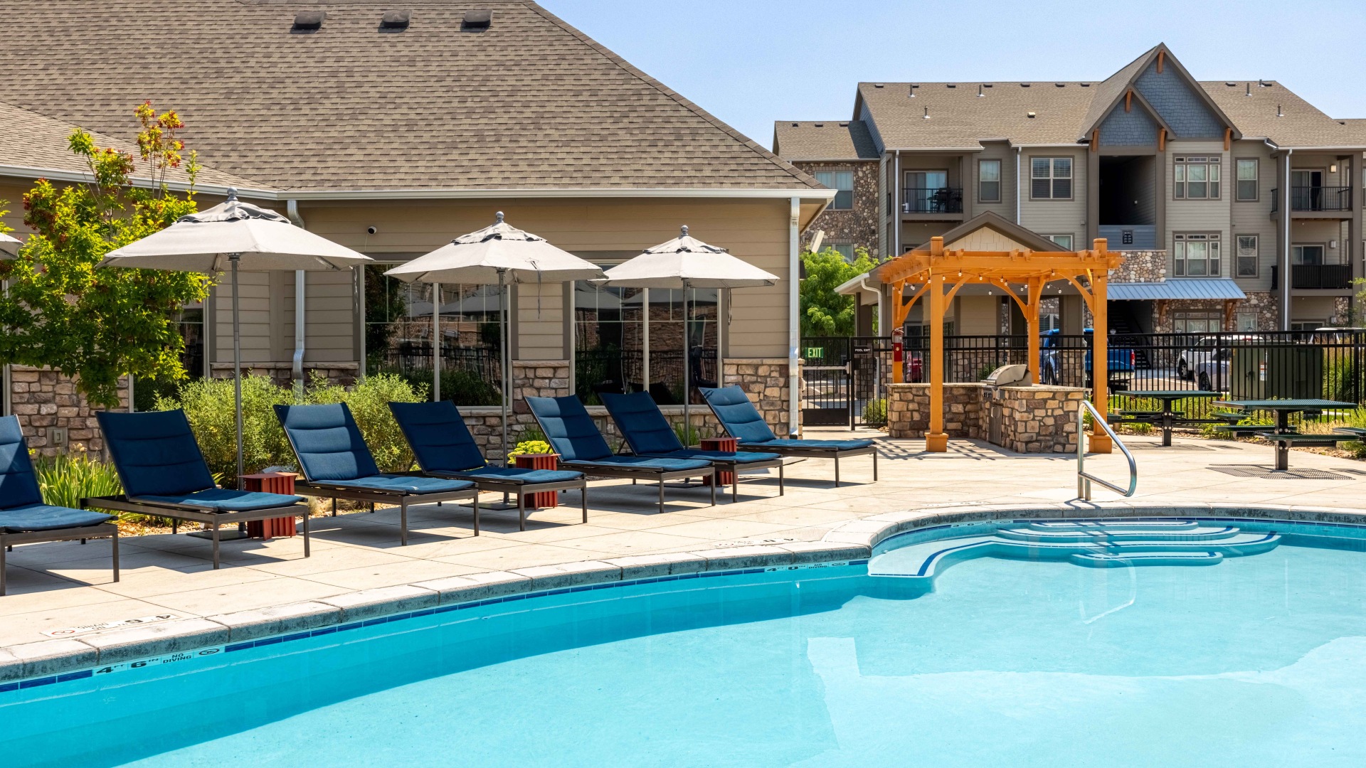 Resort Style Pool with Lounge Areas